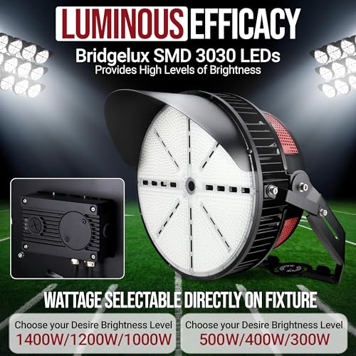 RuggedGrade 500 Watt StadiumPro IV Series LED Stadium Lights 78,000 Lumen 5000K