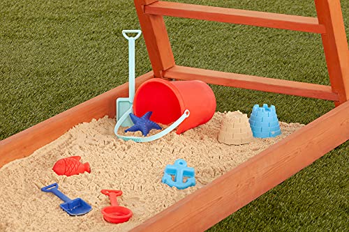 CREATIVE CEDAR DESIGNS Cedar Chalet Wooden Backyard Playset with Swings & Slide