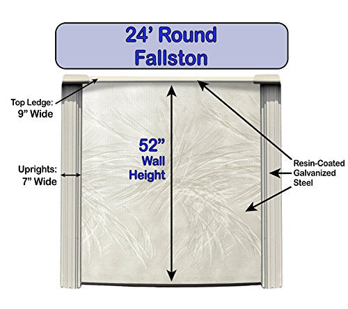Wilbar 24-Foot Round Fallston Above-Ground Swimming Pool Swirl Bottom