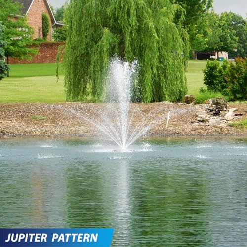 Outdoor Water Solutions 1/2HP Decorative Pond Floating Eco Fountain Black