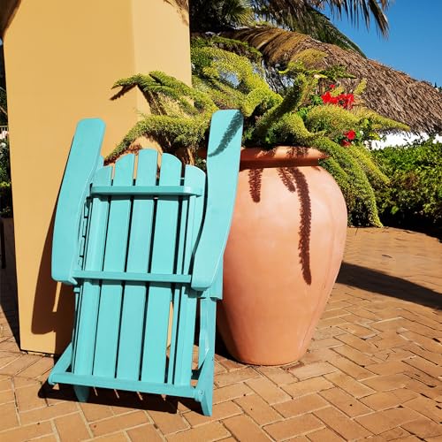 PolyTEAK Folding Adirondack Chair Set of 8 Blue