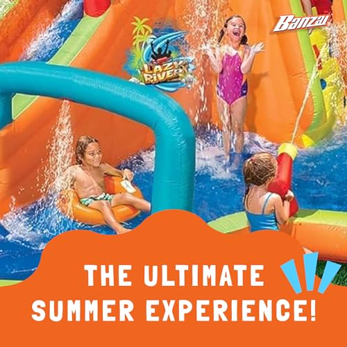 BANZAI Fun Express Lazy River Inflatable Water Park Multicolor
