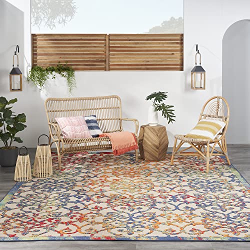 Nourison Aloha Indoor/Outdoor Multicolor Area Rug 10' x 14'