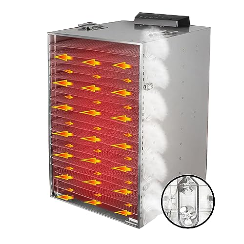 HQHAOTWU 20-Layer Stainless Steel Food Dehydrator Silver