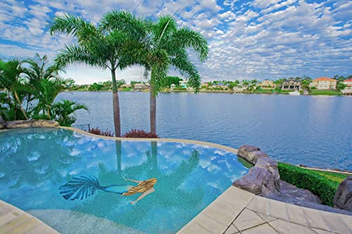 Artistry in Mosaics Mermaid Ceramic Pool Mosaic (24" x 60")