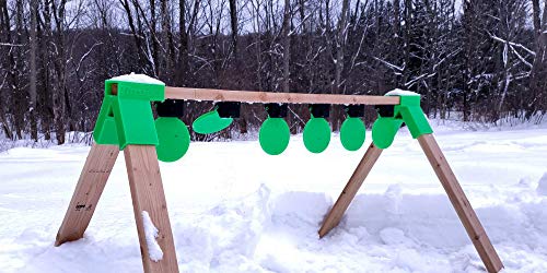 THROOM Reactive Self-Healing Shooting Targets Bundle with 2x4 Stand Brackets and Splatter Stickers Green