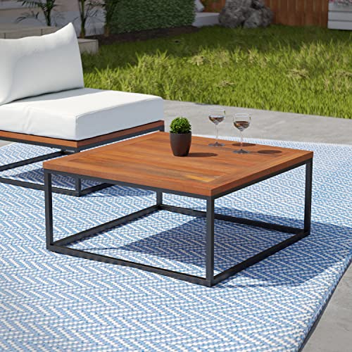 SEI Furniture Taradale Outdoor Coffee Table and Loveseat Set 2pc White