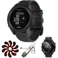 Garmin Approach S12 GPS Golf Watch Black Bundle