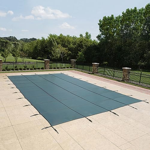Blue Wave Rectangular In Ground Pool Safety Cover - Green