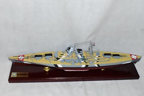 Squadron Nostalgia LLC Bismark WWII German Battleship 36-Inch Mahogany Model