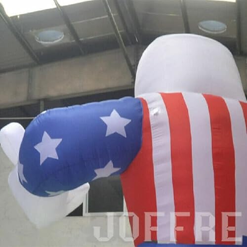 MAFLEN 20ft Giant Inflatable Eagle USA Cartoon Advertising Outdoor with Air Blower as Picture Show