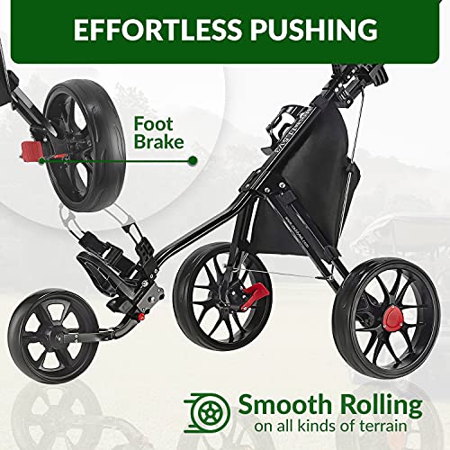 Caddytek CaddyLite 11.5 V3 Deluxe Golf Push Cart Black/Red
