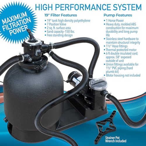 Shop Square 21' x 52" Silver Above Ground Steel Pool Kit with Liner, Sand Filter, Pump & Skimmer