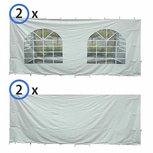 TentandTable 20' x 20' Premium Blockout Sidewall Kit for Canopy Tents White