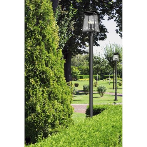 Z-Lite Rainer 4 Light 119" Tall Post Light Black