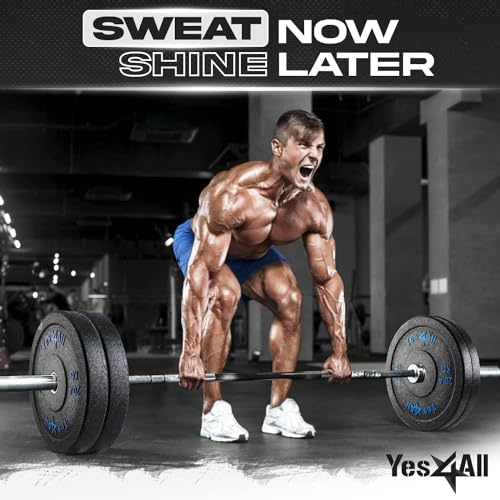 Yes4All Bumper Plate Olympic Weight Plates 45 LBS - G. 10x45lb