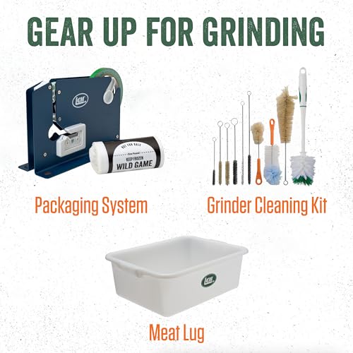 LEM BigBite #12 Meat Grinder with Foot Switch Bundle 0.75 HP Stainless Steel Gray