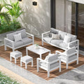 Wisteria Lane Aluminum Outdoor Patio Furniture Set Light Grey