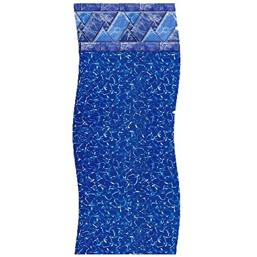In The Swim 18' Round 25 Mil Unibead Pool Liner Riverstone Design Multi-Colored