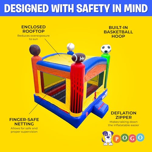 Pogo Bounce House Crossover Deluxe Sports Inflatable Bounce House