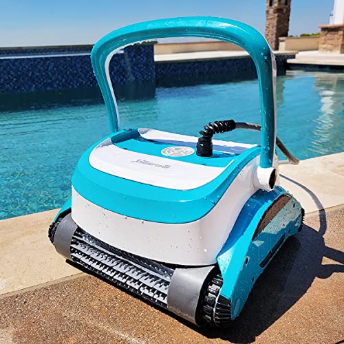 XtremepowerUS Automatic Robotic Pool Cleaner with Extra-Large Filter Basket, White