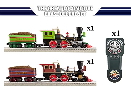 Lionel Great Locomotive Chase Deluxe LionChief Bluetooth 5.0 O Gauge Set Multi