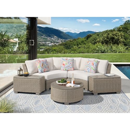 Picket House Furnishings Camal Curved Loveseat Charcoal