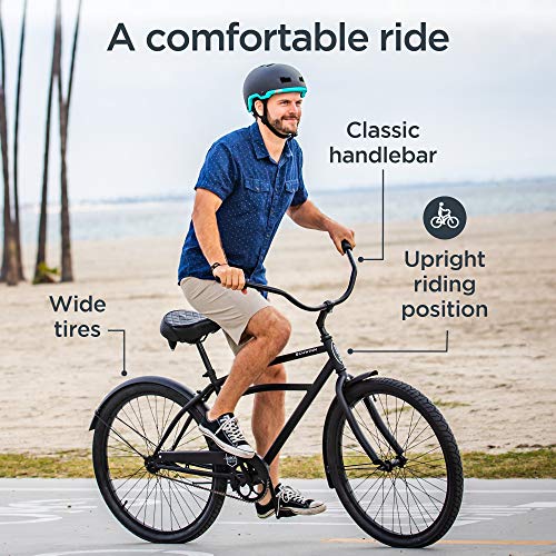 Schwinn Huron Adult Beach Cruiser Bike 3-Speed Black