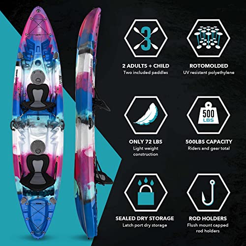 Driftsun Teton 120 Hard Shell Kayak Pink/Blue