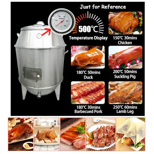 INTBUYING Stainless Steel Duck Roaster Oven Silver