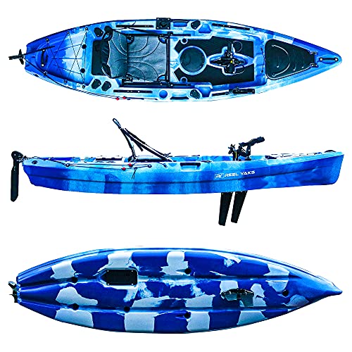 Reel Yaks Pedal Kayak Fishing Angler 11' Blue