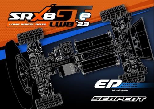Serpent SRX8 GTE LWB 1/8 On-Road RC Car Kit with Carbon Fiber & CNC Aluminum Parts
