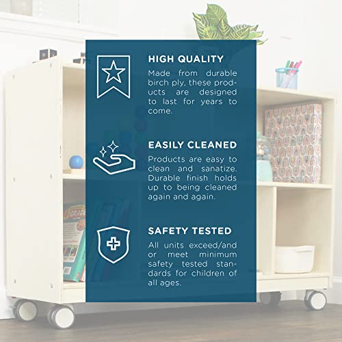 Children's Factory Angeles Mobile 2-Shelf Storage Wooden