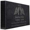 PlaqueMaker Black Granite Memorial Headstone for Infant or Child - Personalized Sympathy Gift (24 x 12 x 4)