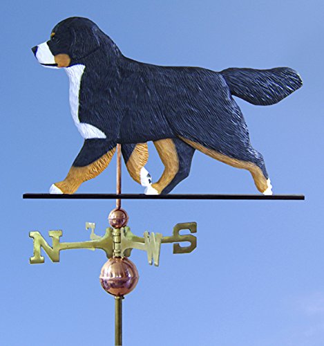 Bernese Mountain Dog Hand Carved & Painted Weathervane 22 Inch