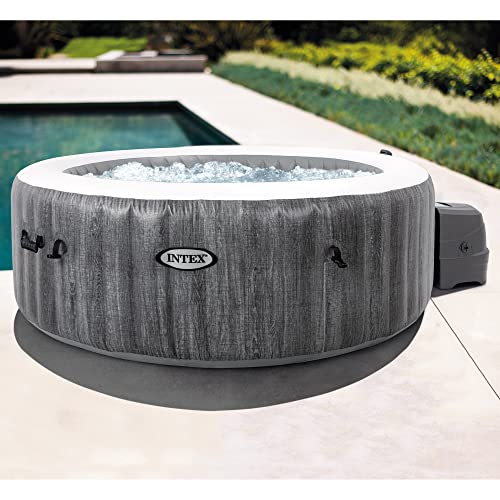 Intex PureSpa Plus 6-Person Inflatable Hot Tub with Filter Cartridges Gray