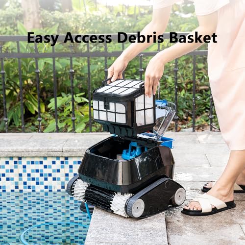 8STREME Black Pearl In-Ground Robotic Pool Vacuum Cleaner Black