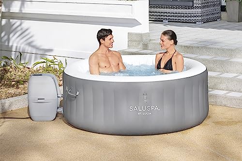 Bestway SaluSpa St. Lucia EnergySense AirJet Inflatable Hot Tub Spa 67" x 26 Gray