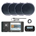 Enrock Marine JBL Wake Series R4500 Marine USB Bluetooth Radio Receiver with Speakers and Antenna Black