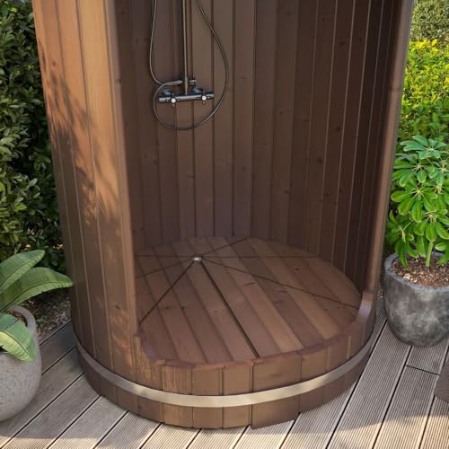 SaunaLife Backyard Barrel Shower Kit Model R3 Golden Color