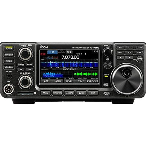 GigaParts Icom IC-7300 100W HF/50MHz SDR Amateur Radio Transceiver Bundle with Intellitron PS-2140A-MBL Power Supply Black