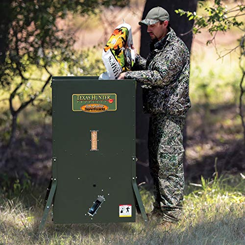 Texas Hunter Products Hide-A-Way Directional Wildlife Feeder 400lb Capacity Hunter Green