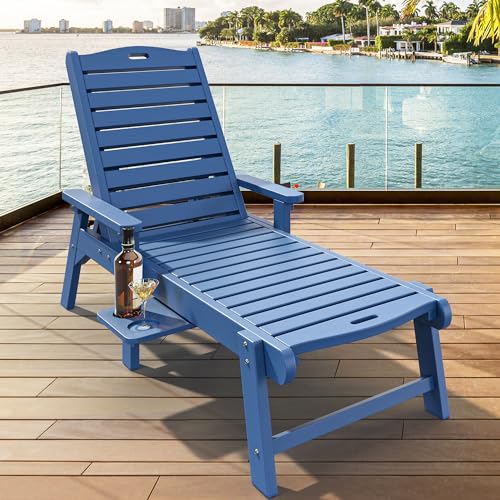 YITAHOME Outdoor Chaise Lounge Chair Set of 4 Navy Blue