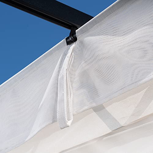 CAMBRIDGE Freestanding Pergola with Adjustable Sling Canopy White/Gray