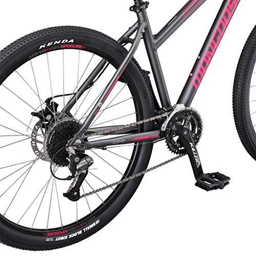Mongoose Switchback Comp Hardtail Mountain Bike 18-Speed 27.5-Inch Medium Grey
