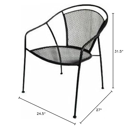 Woodard WI-105 Uptown Patio Bistro Chair Steel Mesh
