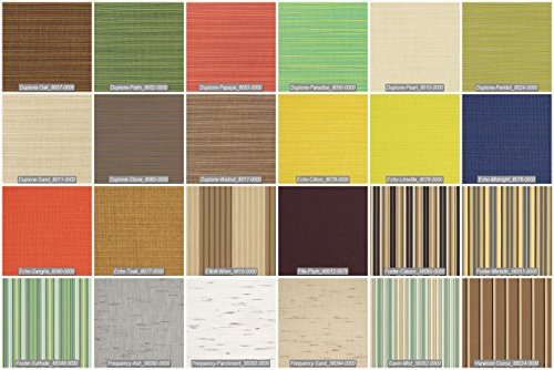 TeakStation Sunbrella Fabric Seat & Back Cushions for Sofa, Lounge Chairs & Ottomans
