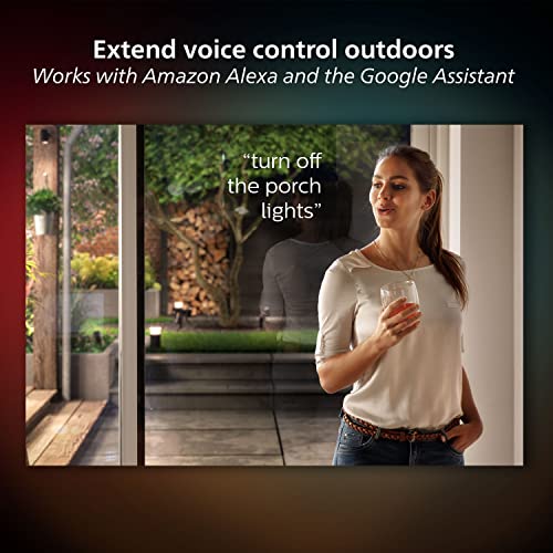 Philips Hue Econic Outdoor Smart Pathway Light Black - 4 Pack LED Walkway Lights