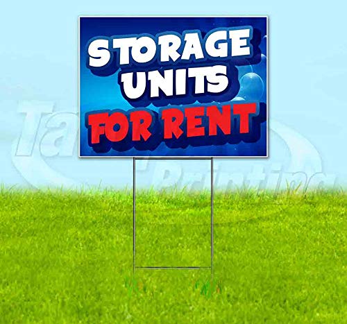 TampaPrinting Storage Unit for Rent Yard Sign 18" x 24" with Metal Step Stake