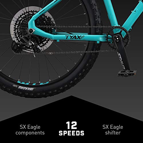 Mongoose Tyax Expert Adult Mountain Bike 27.5-Inch Yellow/Teal